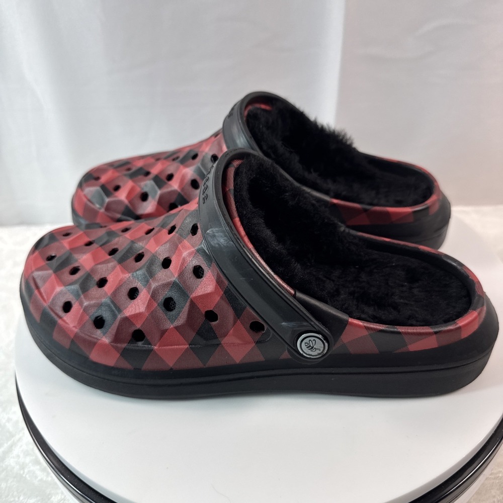 Joybees Lined Black/ Red Clogs M 7/ W 9 - Picture 3 of 6
